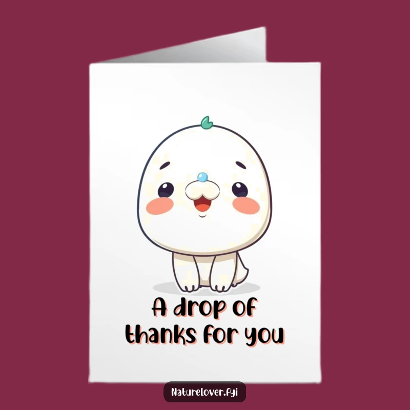 Funny Free Printable Thank You Card: Tiny Raindrop Gratitude - Express Thanks Cheerfully!