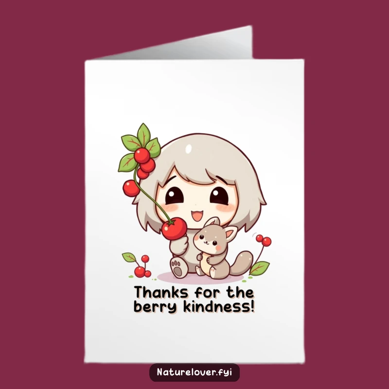 Free Printable Thank You Card: Character's Berry Kind Thanks for a Funny Gift