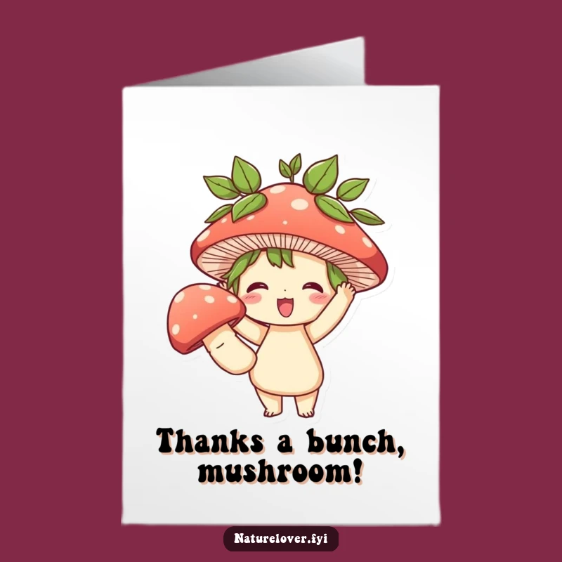 Free Printable Thank You Card: Funny Mushroom Hero, Perfect DIY Downloadable Gift!