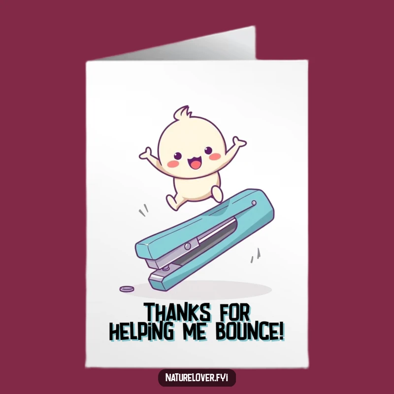 Free Printable Thank You Card: Happy Leap Funny Downloadable Gift of Thanks