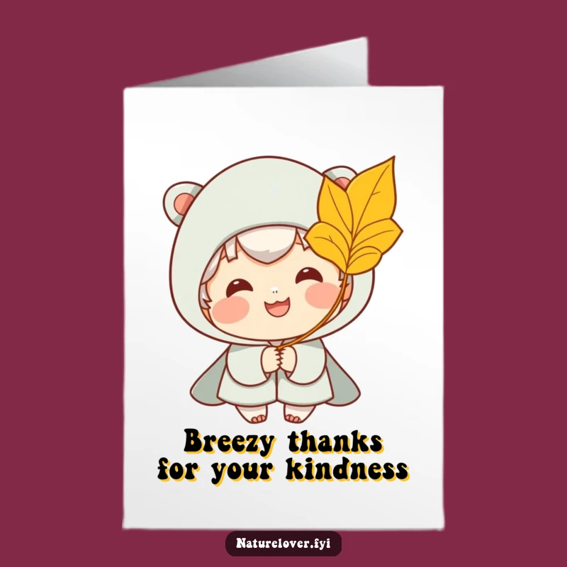 Free Printable Thank You Leaf Card: Whimsical Downloadable Art for Gratitude