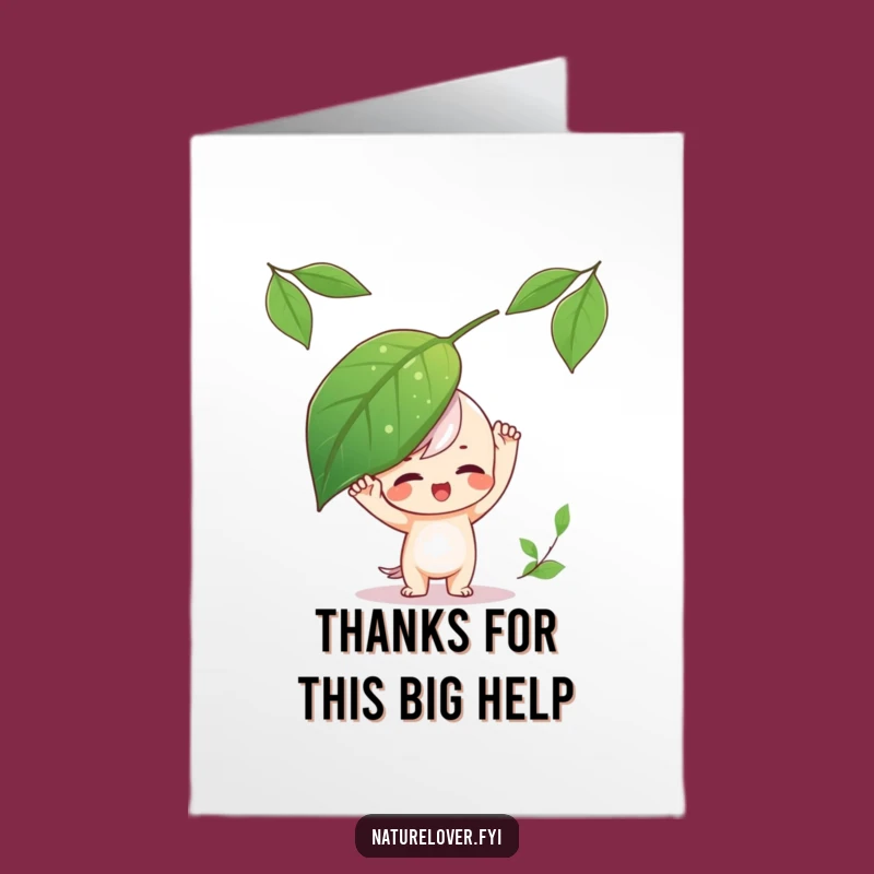 Hilarious Free Printable Thank You Card: Leaf Balance Fun, Downloadable Gift