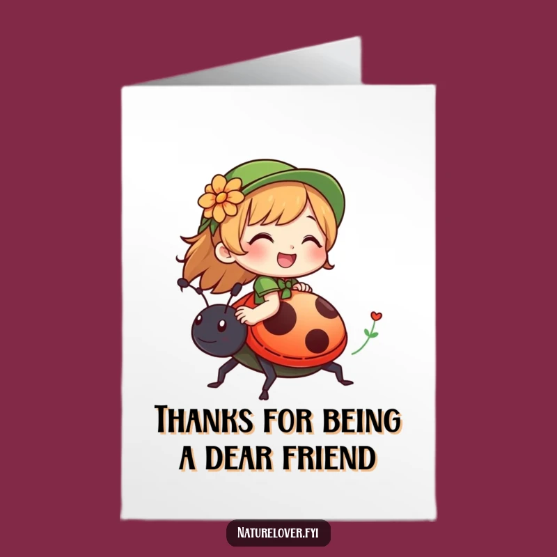 Free Printable Thank You Card: Ladybug Ride of Thanks, Humorous Downloadable Gift