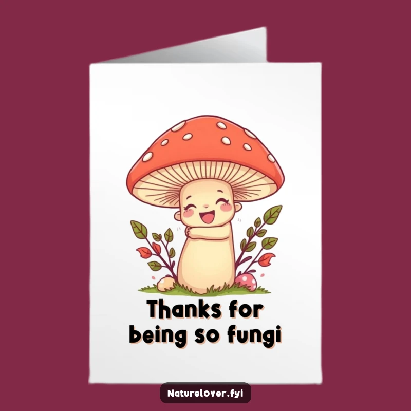 Free Printable Thank You Card: Nature Lover's Embrace, Humorous Downloadable Gift