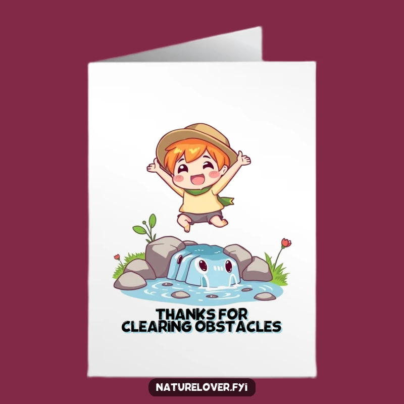 Free Printable Thank You Card: Nature Leap Humor Downloadable Gift