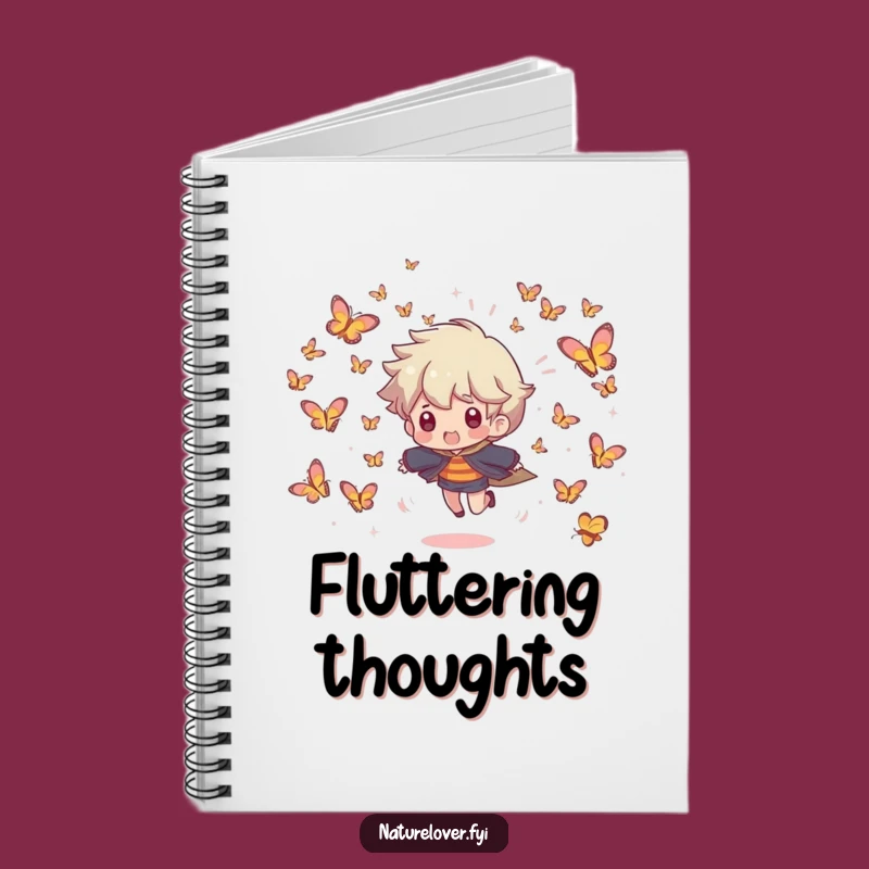 Funny Butterfly Chase Notebook: Jot Down Thoughts with Whimsical Ease