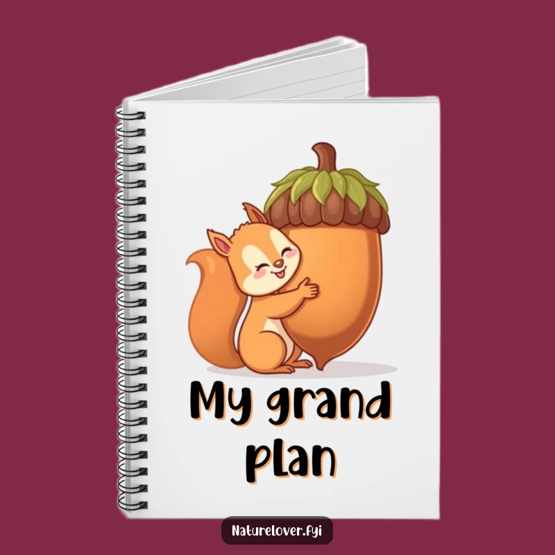 Funny Squirrel Oversized Acorn Notebook - Jot Down Funny Ideas
