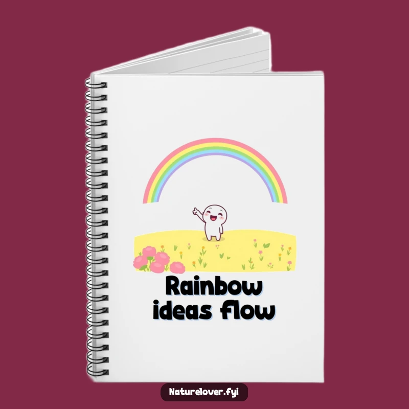 Funny Rainbow Pointer Notebook: Jot Down Happy Thoughts, Gift