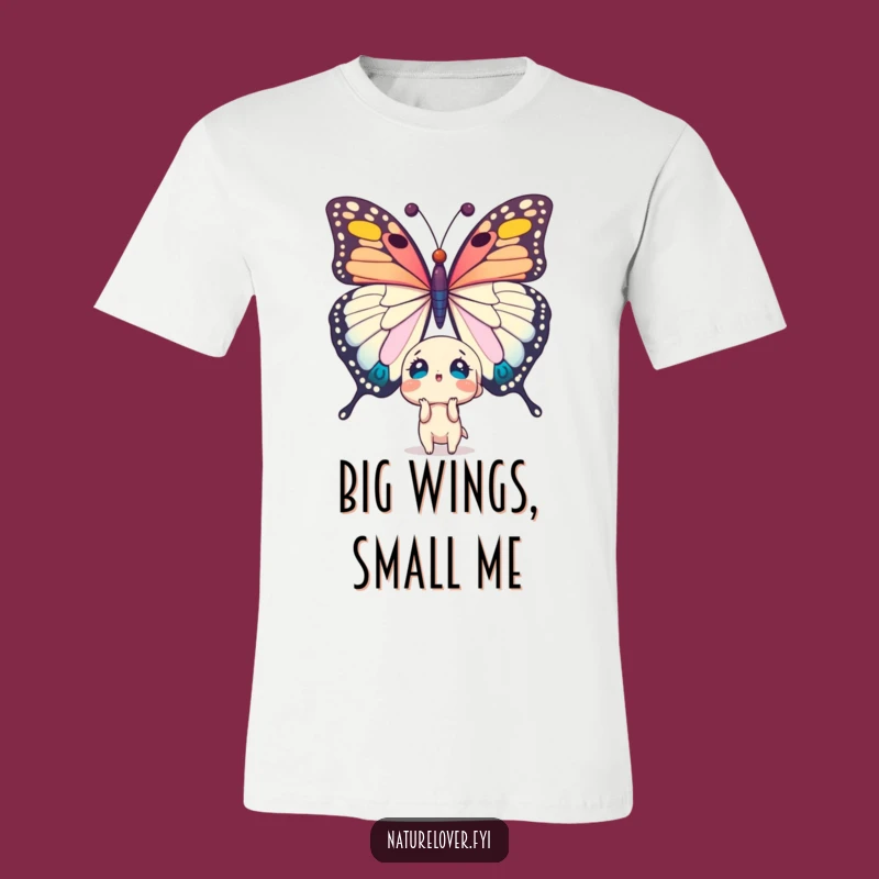 Funny Surprised Character Butterfly T-Shirt - A Humorous Gift for Unexpected Encounters