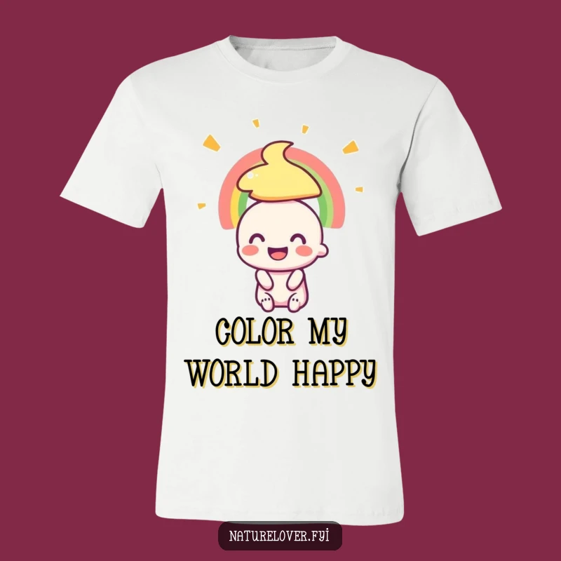 Funny Rainbow Admiring Character T-Shirt: A Hilarious & Joyful Wear