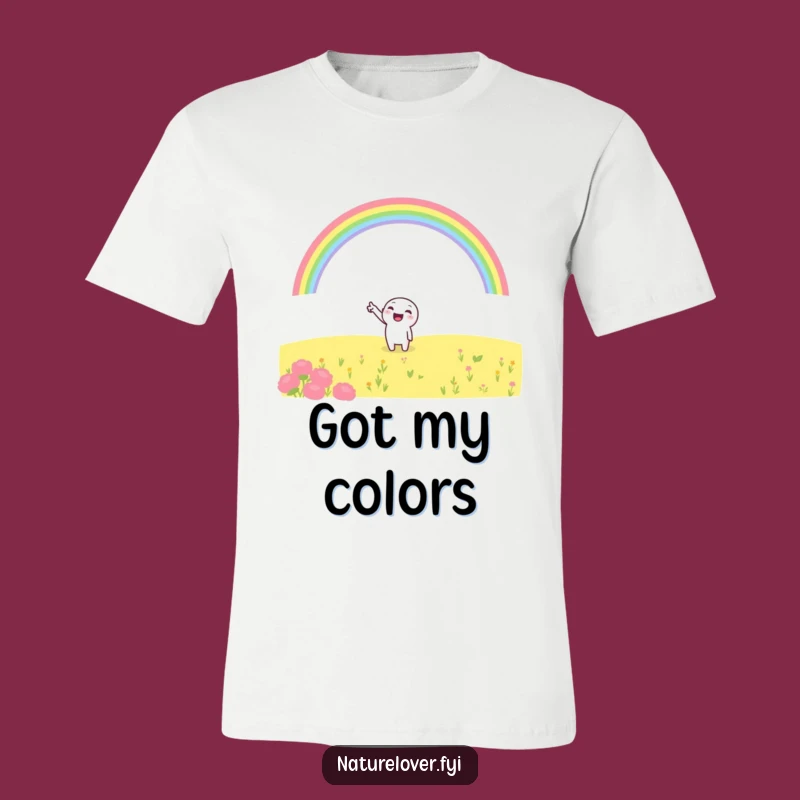 Funny Rainbow Pointer T-Shirt: Cheerful Hope Tee, Ideal Funny Gift