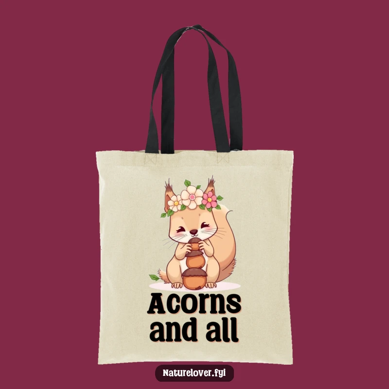 Funny Squirrel Flower Crown Tote Bag: Carry Your Essentials with Whimsy