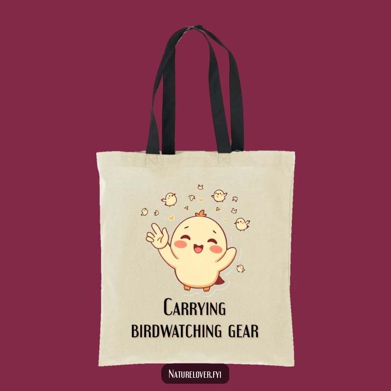 Funny Bird Greeting Tote Bag: Carry Joy with Happy Character