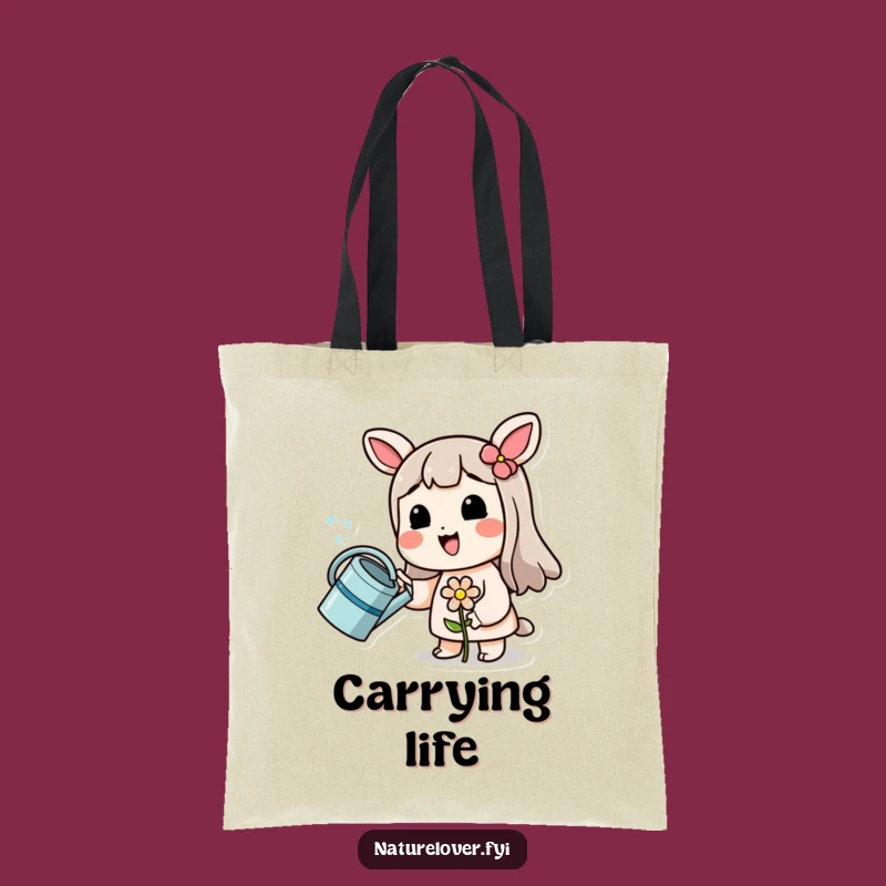 Funny Blooming Hope Tote Bag: Gardener Character, Humorous Flower Tote Funny Gift