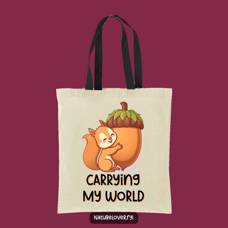 Funny Squirrel Oversized Acorn Tote Bag - Carry Your Laughs in Style