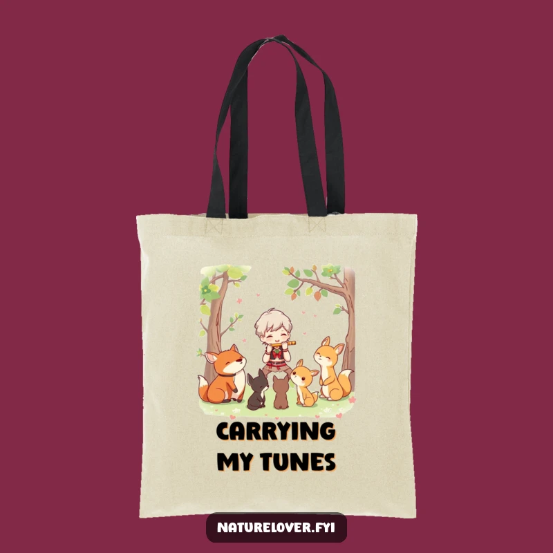 Funny Forest Serenade Tote: Carry Music with Whimsical Style