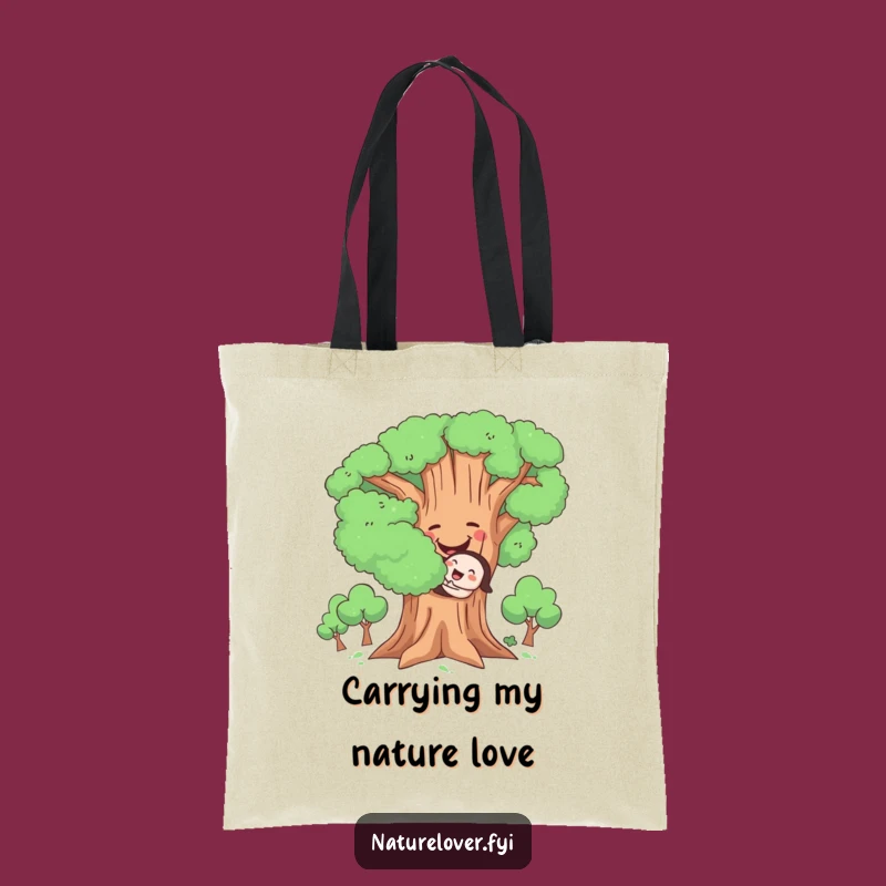 Funny Hugging Tree Tote Bag: Carry Your Love for Nature Everywhere