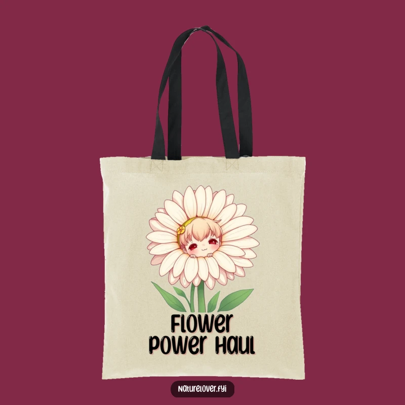 Funny Nature Lover Daisy Peek Tote Bag: Chic & Playful Carryall Gift