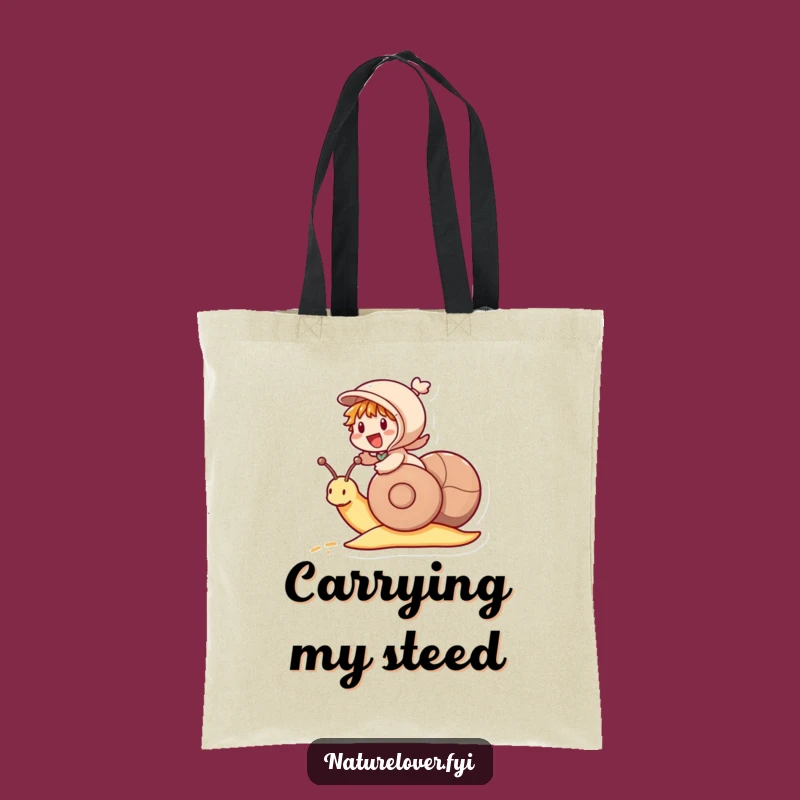Funny Snail Race Tote Bag: Hilarious Carry-All for Adventurous Souls