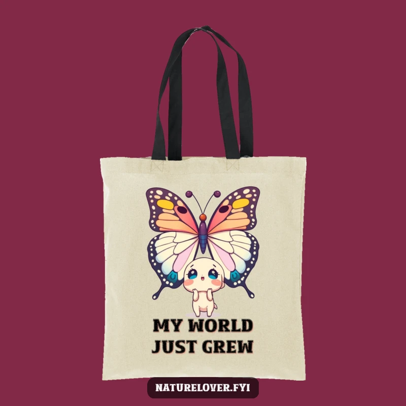 Funny Surprised Character Butterfly Tote Bag - Carry Your Humor Everywhere
